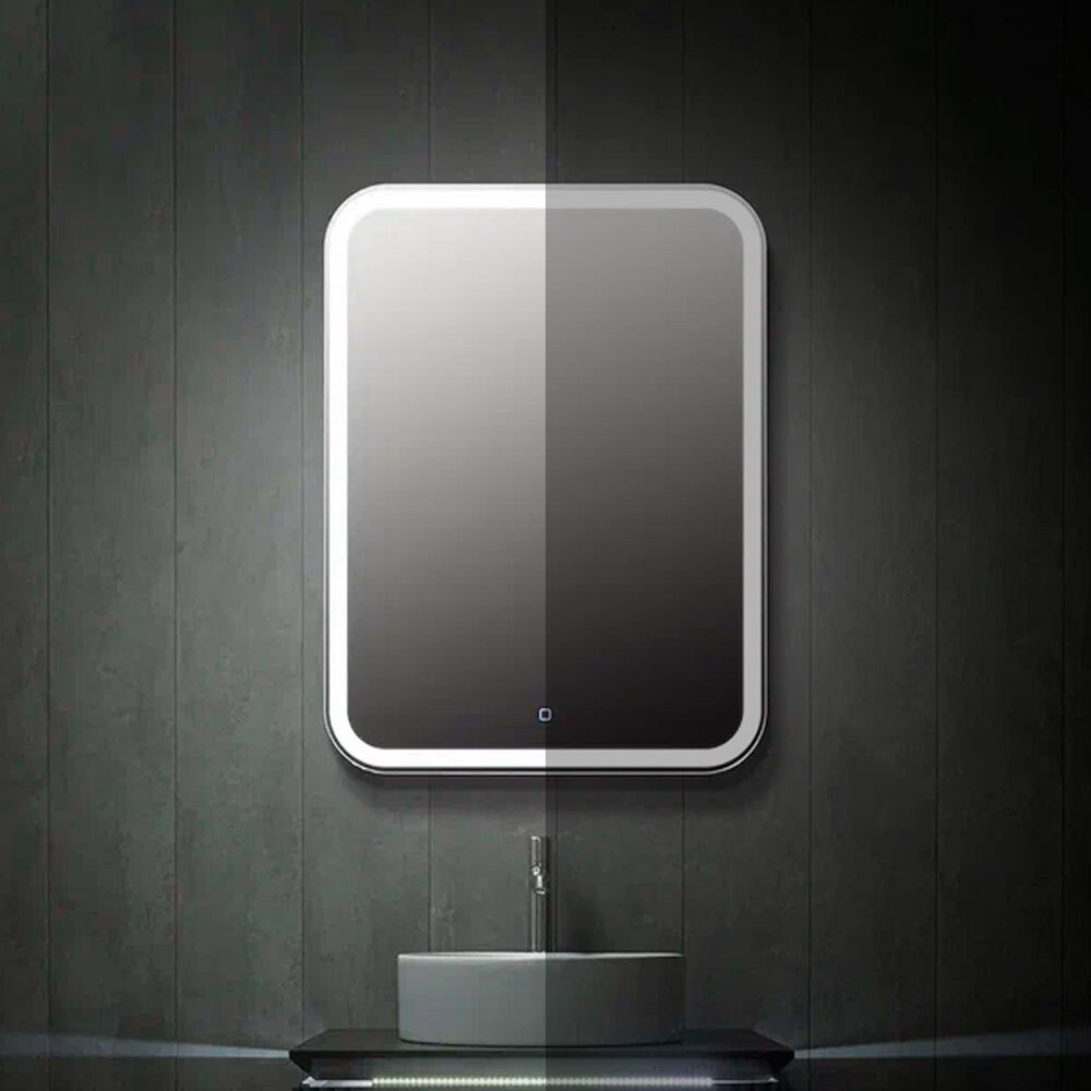 Зеркало с подсветкой Алекс neo, 68х91 см (сенсорный выключатель, холодный свет)