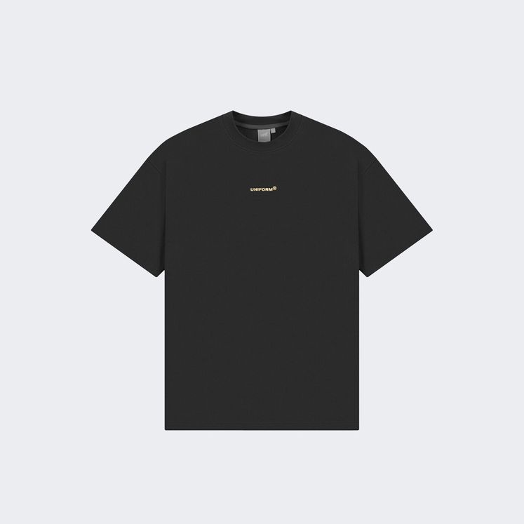 Футболка UNIFORM Heavy MiniLogo, темно-серый/бежевый