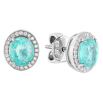 Серьги с Турмалином Параиба и Бриллиантами, E0015-54/1