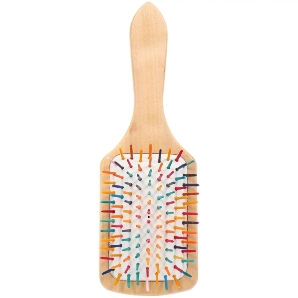 Расческа массажная «МАРЦИПАН», разноцветные зубчики, 25*8,5см