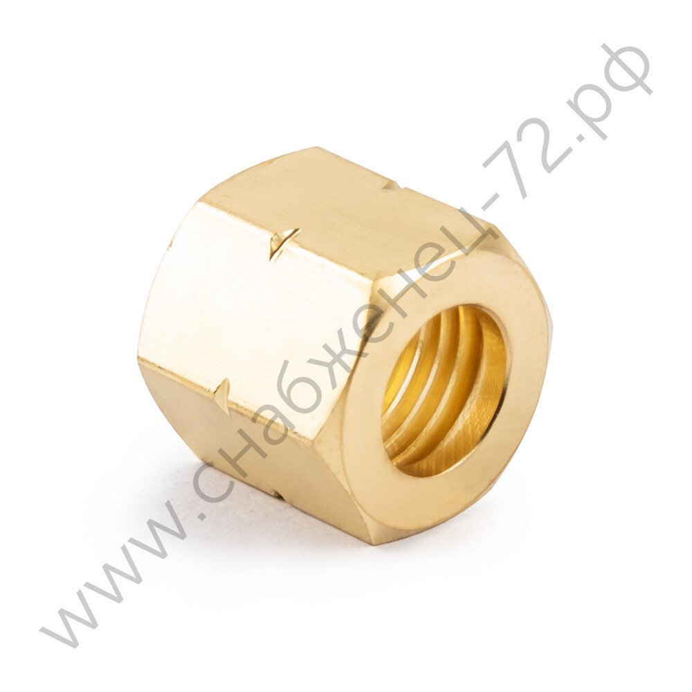 Гайка накидная М12х1,25LH (универсальная, латунь)
