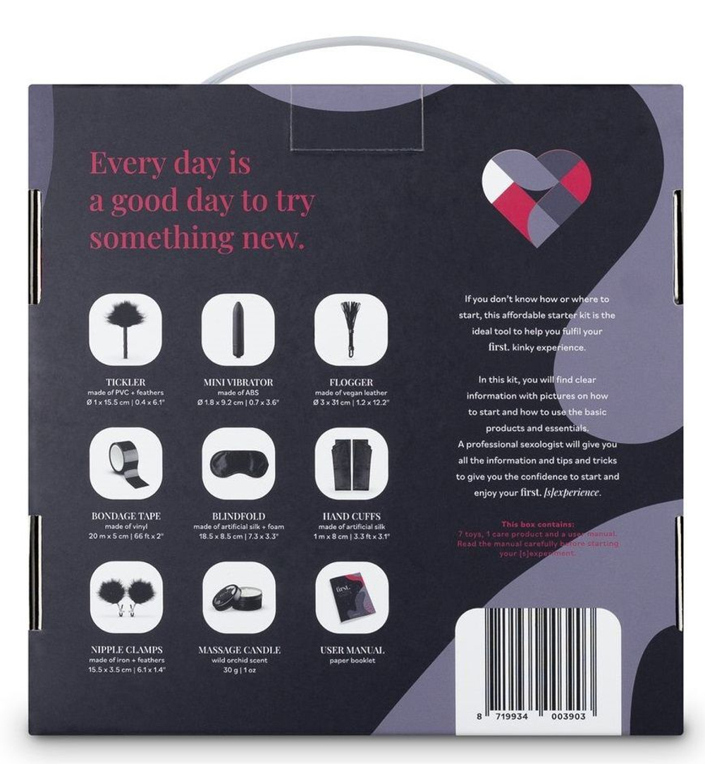 Стартовый набор БДСМ First Kinky Experience (Цвет: черный)
