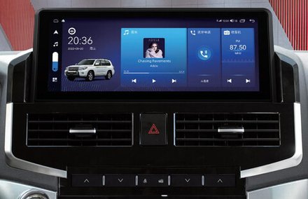 Магнитола для Toyota Land Cruiser 200 2007-2015 (с штат. камерой или 360) - Carmedia HP-T1206 монитор 12.3" на Android 12, 6/128Гб, CarPlay, 4G SIM-слот