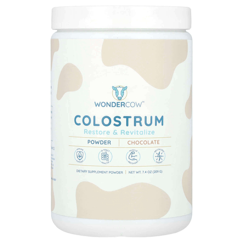 Wondercow, Молозиво в порошке, шоколад, 209 г (7,4 унции)
