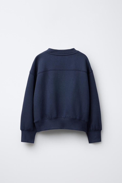 ZARA КОМПЛЕКТ ИЗ ТОЛСТОВКИ И БРЮК, СИНИЙ