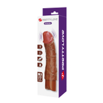 Коричневый реалистичный вибратор Jermaine - 19,5 см. (Цвет: коричневый)