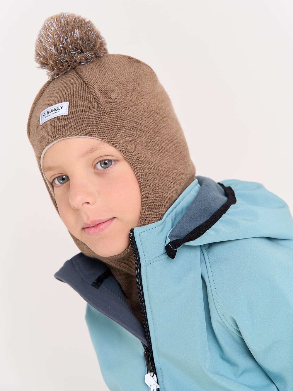 Шлем демисезонный из смесовой шерсти "Мокко"