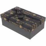 Коробка подарочная «Послание» 19*12*6,5 см, Черный