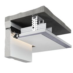 Теневой профиль потолочный анодированный черный, 2000x50x60 мм