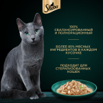 Кусочки в соусе говядина, 75г влажный корм для кошек Sheba Craft