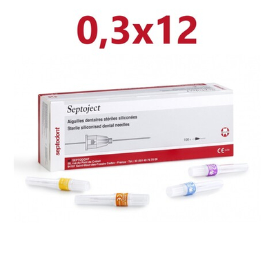 Иглы карпульные Septoject (0,3x12) 100 шт. Септоджект