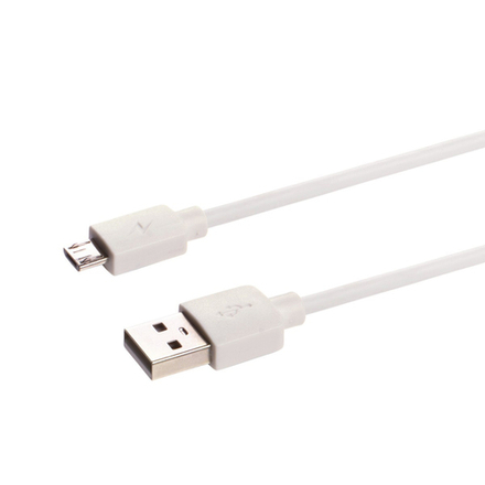 Кабель в ПВХ оплетке Tdm Electric ДК 4, USB - micro USB, 1 м, белый