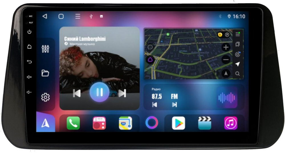 Магнитола для Hyundai Santa Fe 4 2020+ - FarCar 3325M монитор 10" QLED на Android 13, 8 ядер (TS18), CarPlay, 4G SIM-слот