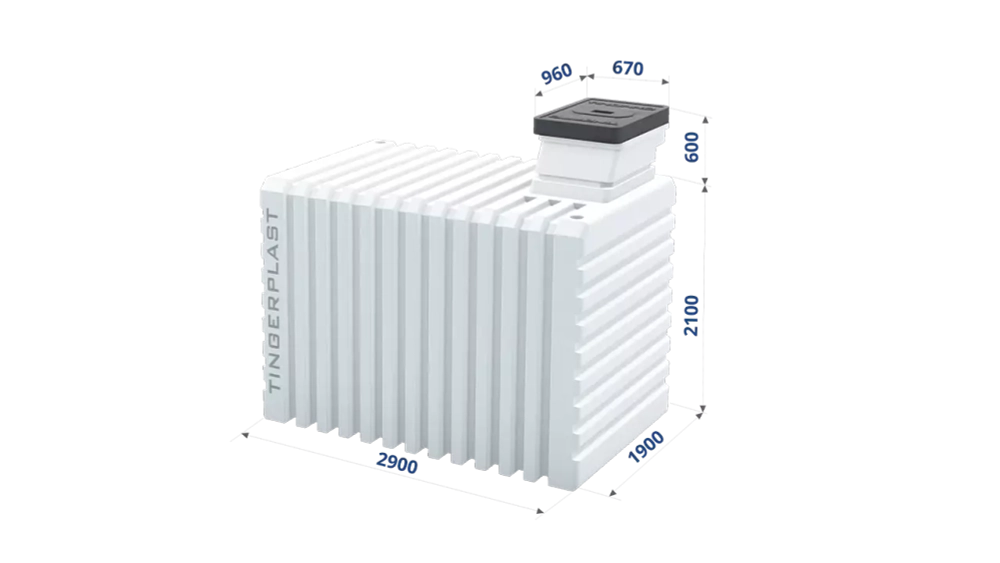 Погреб Т 3000 Тингард 11000 л.(2900x1900x2700см;850кг;белый) - арт.553973