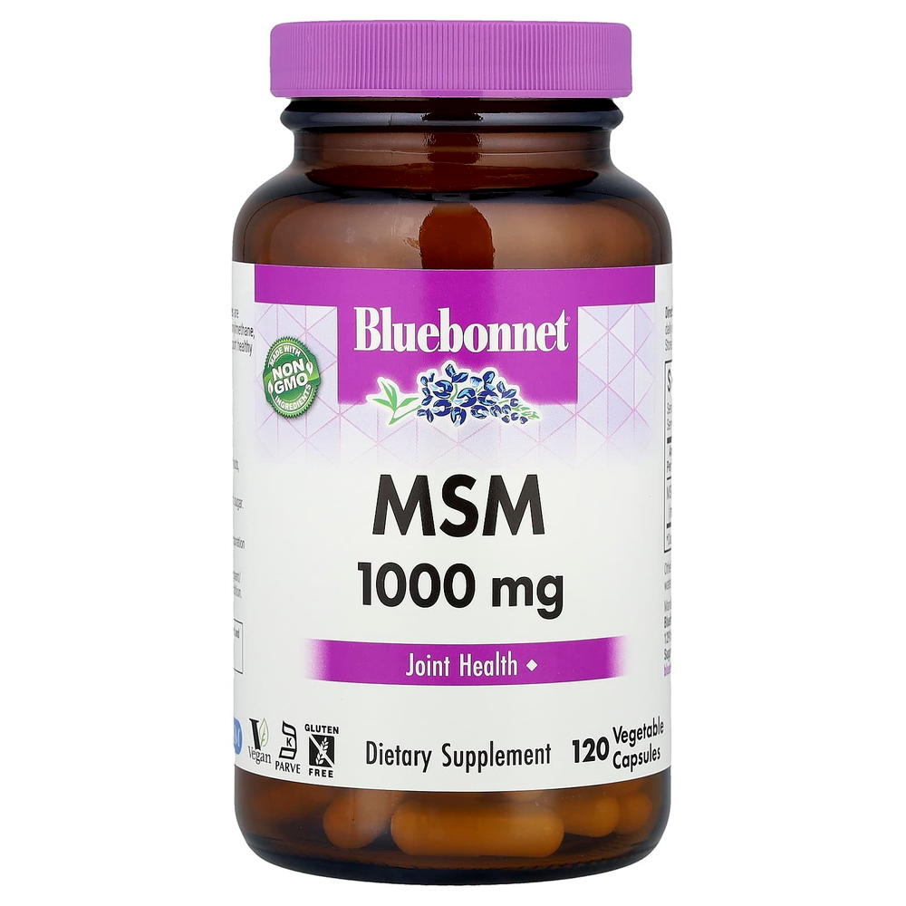 Bluebonnet Nutrition, МСМ, 1000 мг, 120 растительных капсул