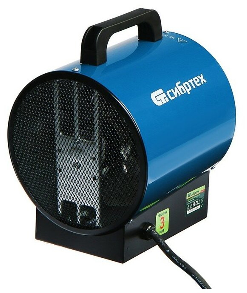 Тепловая пушка ТВ-3М (тепловентилятор), 230 В, 3 режима: вентилятор/1500 Вт /3000 Вт СибрТех [96437]