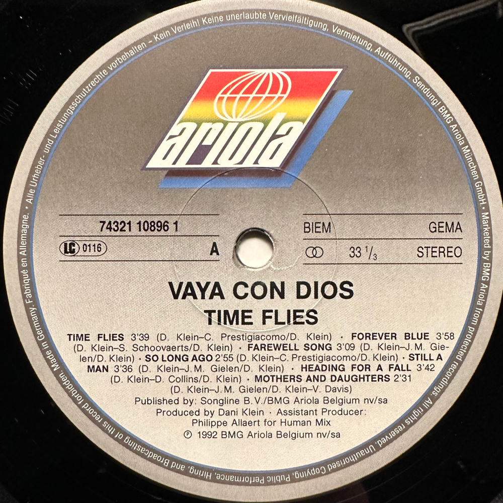 Vaya Con Dios - Time Flies (Европа 1992г.)
