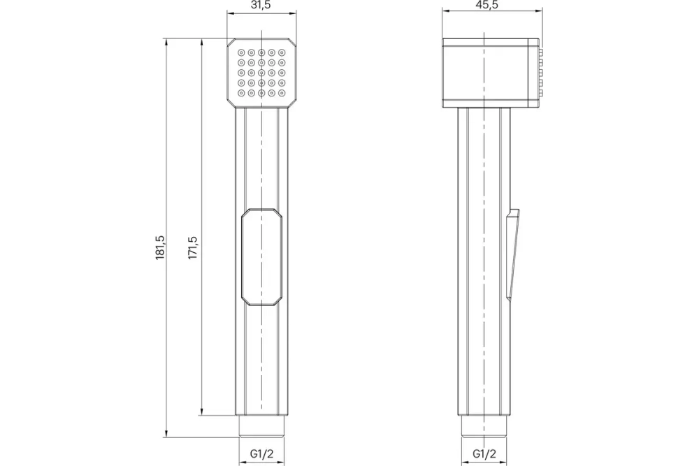 Гигиеническая лейка IDDIS Axes хром AXE1F1Ci20