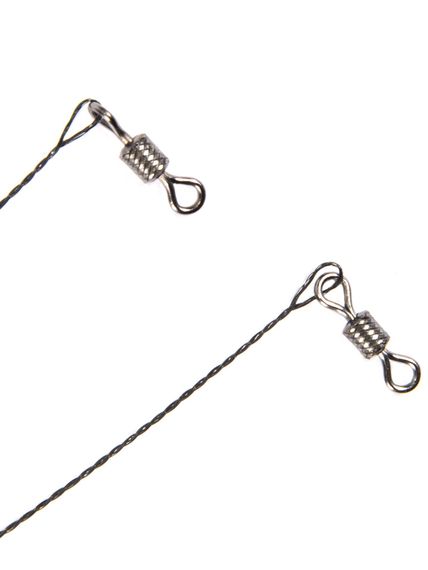 Поводки вольфр. Lucky John оснащ. вертл. и застеж. 09кг 15см 2шт.