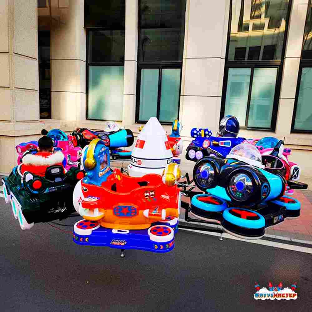 Электрическая Аттракцион карусель «Космический патруль», 4,5×4,5×1,5 м