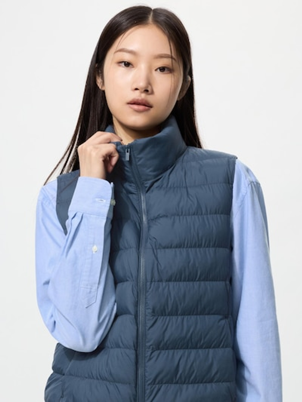 UNIQLO Жилет PUFFERTECH, синий