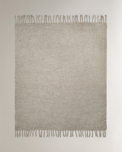 Zara Home плед из полиэстера, серый, 140x190 см
