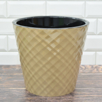 Горшок цветочный Manhattan 11л D280мм, молочный шоколад