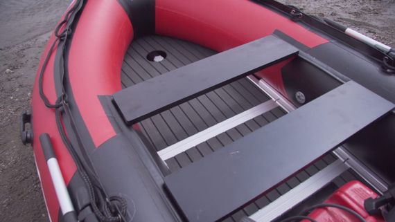 Лодка ПВХ STORMLINE Flexiteek 340 (черно-зеленая/красно-черная)