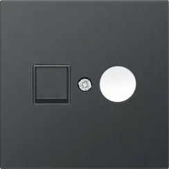 Donel R98 METAL вороненая сталь накладка для розеток TV, TV/SAT, серия DA