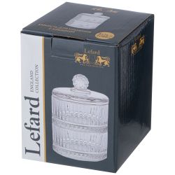 ЕМКОСТЬ ДЛЯ ХРАНЕНИЯ LEFARD С КРЫШКОЙ 2 ЯРУСА "LINES" 8*14 СМ, 180 МЛ (КАЖДАЯ)