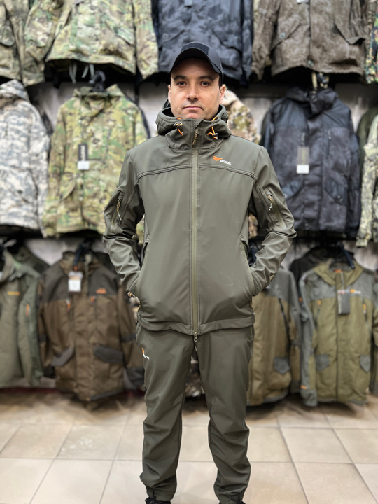 Костюм PRIDE Магнум демисезонный, хаки, софтшелл с мембраной 10000/10000