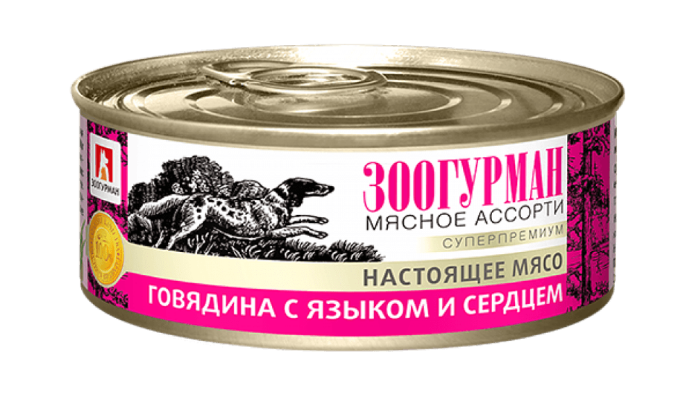 Зоогурман корм консервированный для собак мясное ассорти