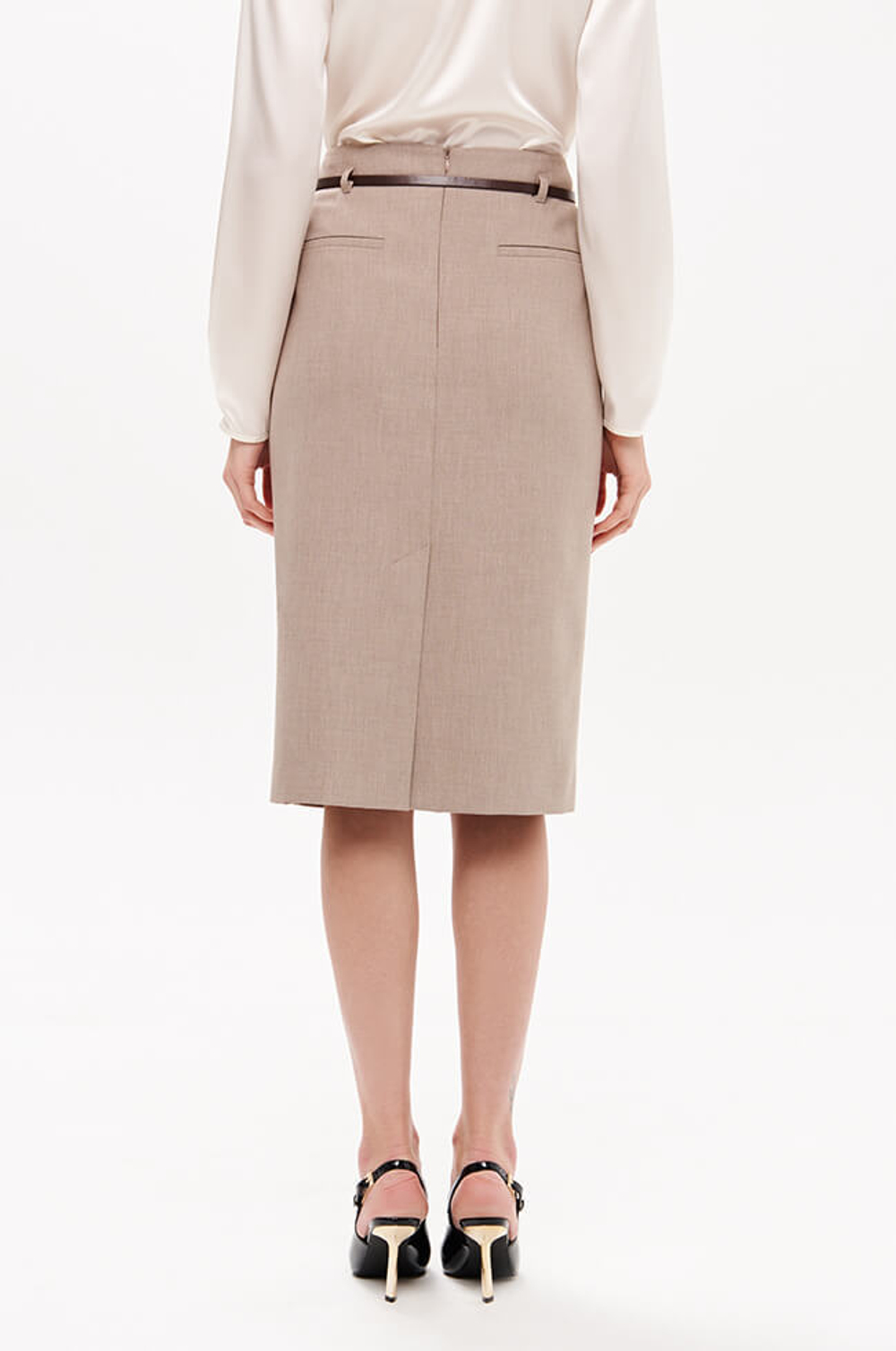 4897 Юбка женская (пепельно-бежевый)