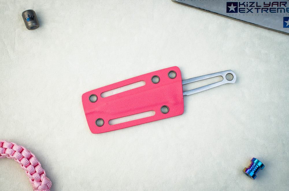 Туристический нож Aggressor Mini N690 StoneWash Pink Kydex