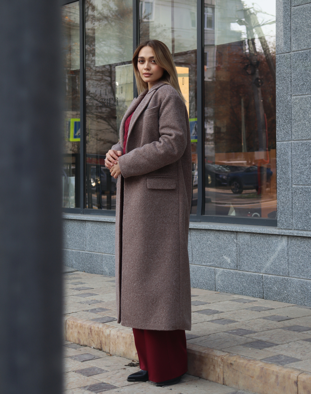 Пальто с мужского плеча из 100% шерсти