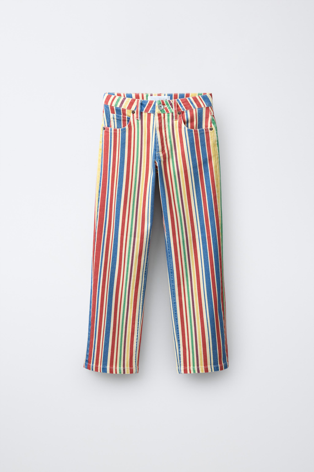 ZARA ДЖИНСЫ STRAIGHT В ПОЛОСКУ, ПОЛОСКИ