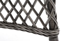 "Эспрессо" плетеный круглый стол, диаметр 118 см, цвет графит