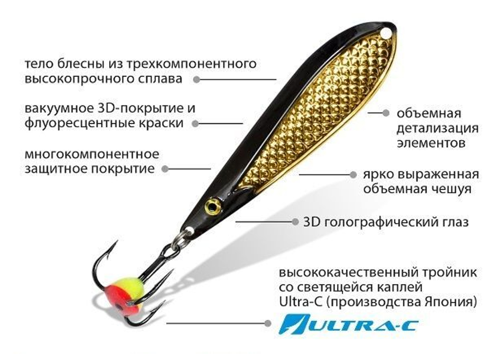 Блесна зимняя ЧУХНА 6,0g, цвет 04, 1 шт