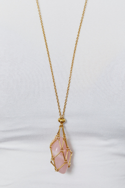 Авоська-подвеска для кристаллов золотистая L