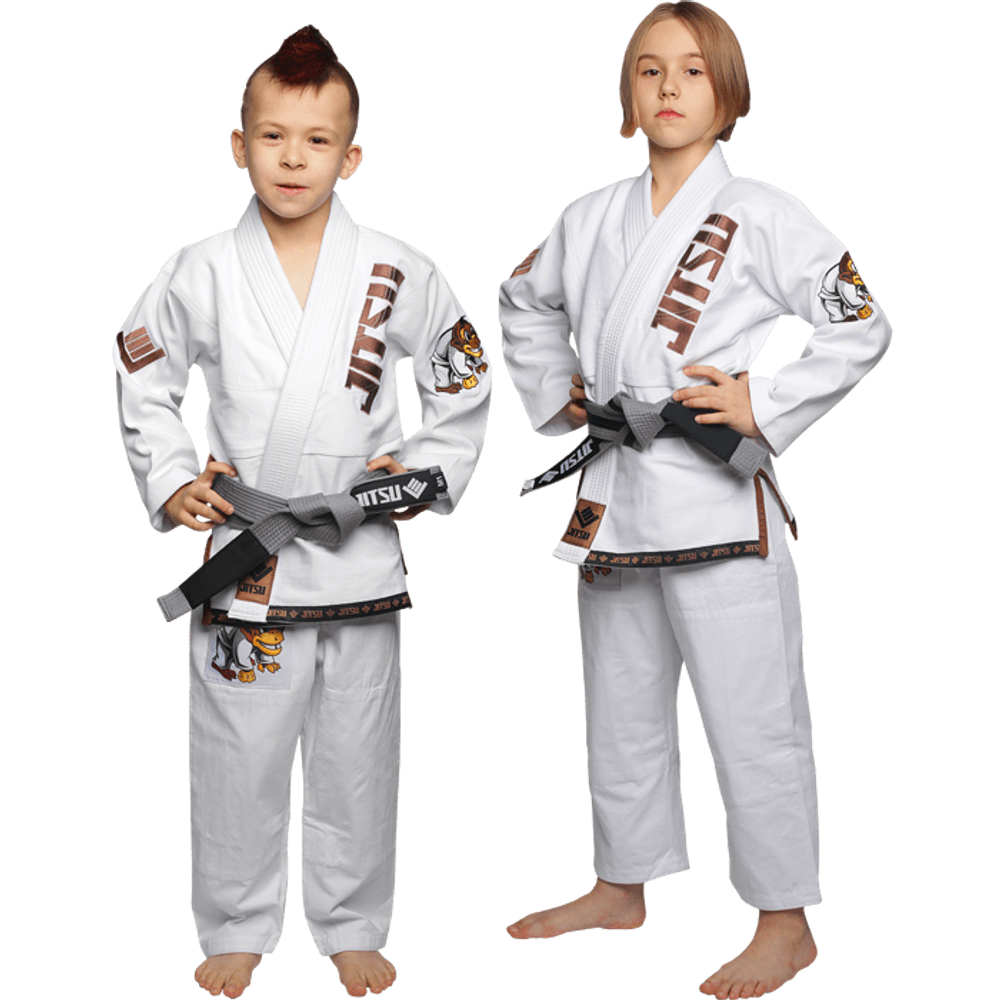 детское ги для BJJ Jitsu Monkey White