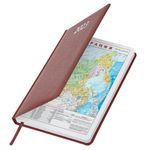 Ежедневник датированный 2023 А5 138x213 мм BRAUBERG "Profile", балакрон, коричневый, 114044