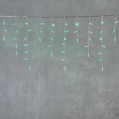 Светодиодная бахрома с колпачком 3,1*0,5 м., 120 зеленых LED ламп, прозрачный провод ПВХ, IP65, LTC (PIL120CAP-10-2G)