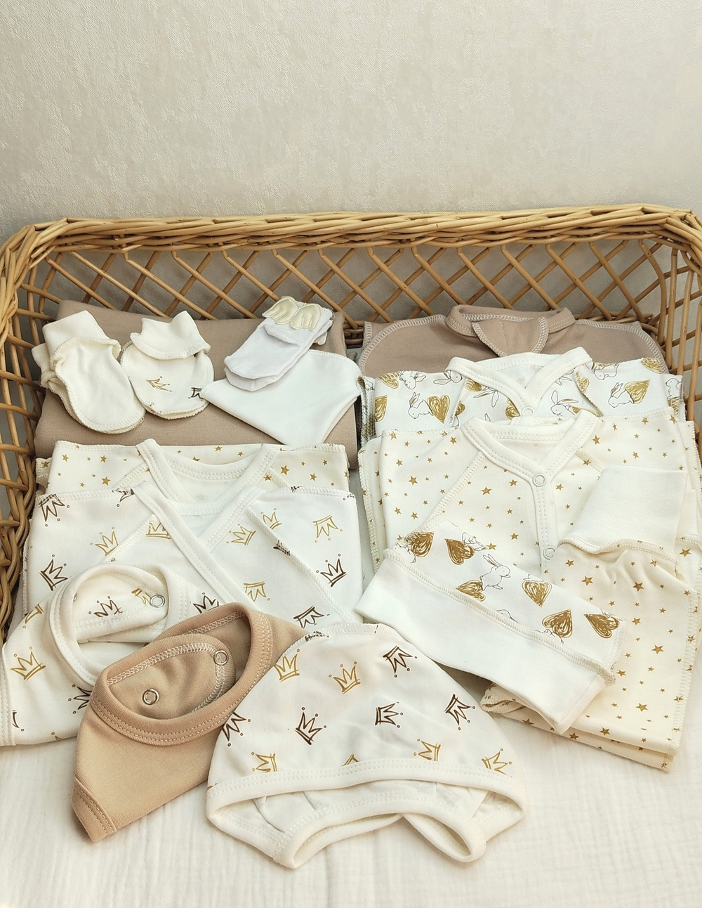 Комплект 15в1 "Зайчики с бежевым" (с дефектом)