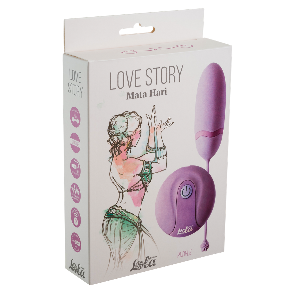 Виброяйцо на пульте управления Love Story Mata Hari purple