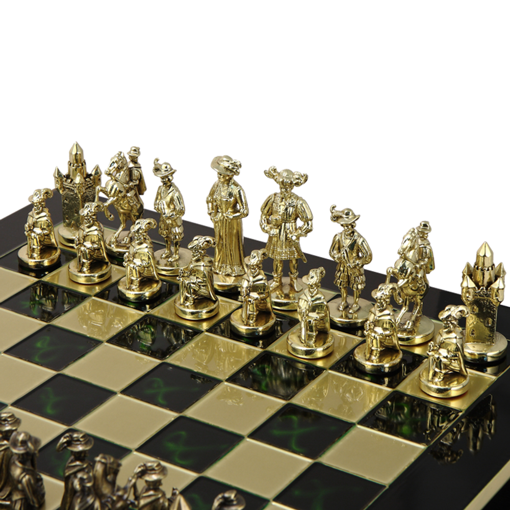 Manopoulos Шахматы бронзовые Рыцари Средневековья