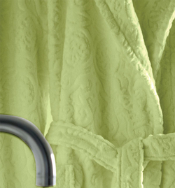 Халат махровый Blanc des Vosges Princess зеленый Франция фрагмент