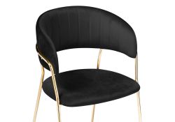 Стул на металлокаркасе Kamelia black / gold
