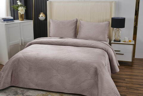 Покрывало 160х220 и наволочка 50x70 Sofi De MarkO Жизель сиреневое