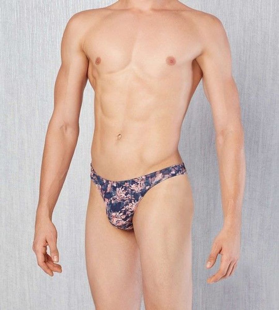 Мужские трусы тонги Doreanse темно-синие с принтом 1316