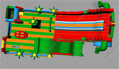 Коммерческий надувной батут "Змей Горыныч 3" 23*11*10 м